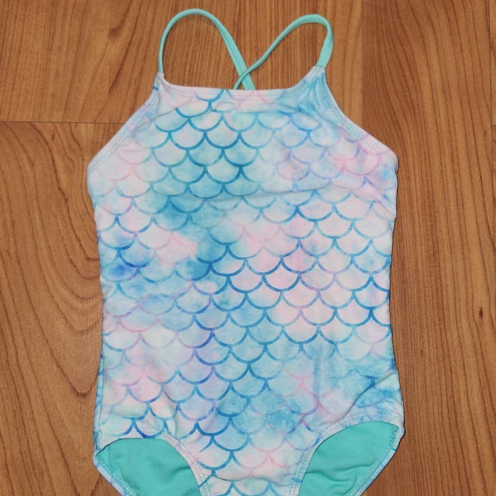 SO Brand Girls Mermaid One Piece Bathing Suit || sz4 - Picture 2 of 5